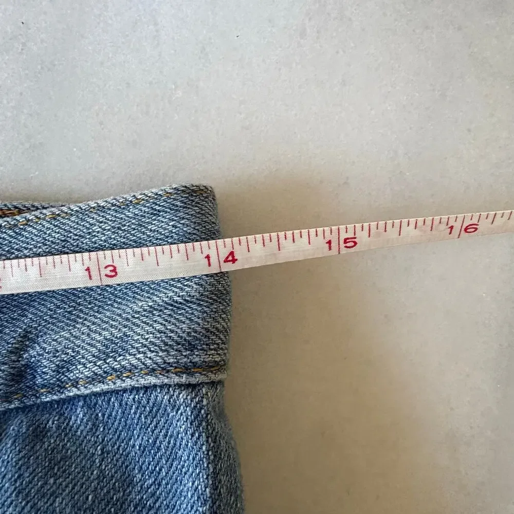 Zara Women's Wide Leg Denim Pants Size 4 Cropped Zipper Button Front - Picture 7 of 10